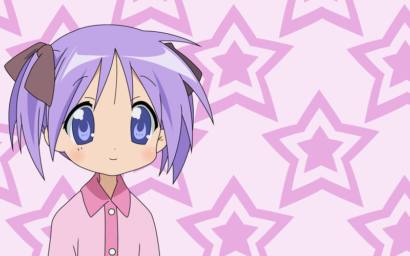 anime girl with purple hair