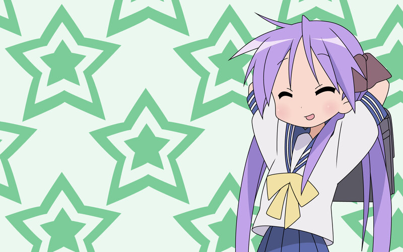 anime girl with purple hair
