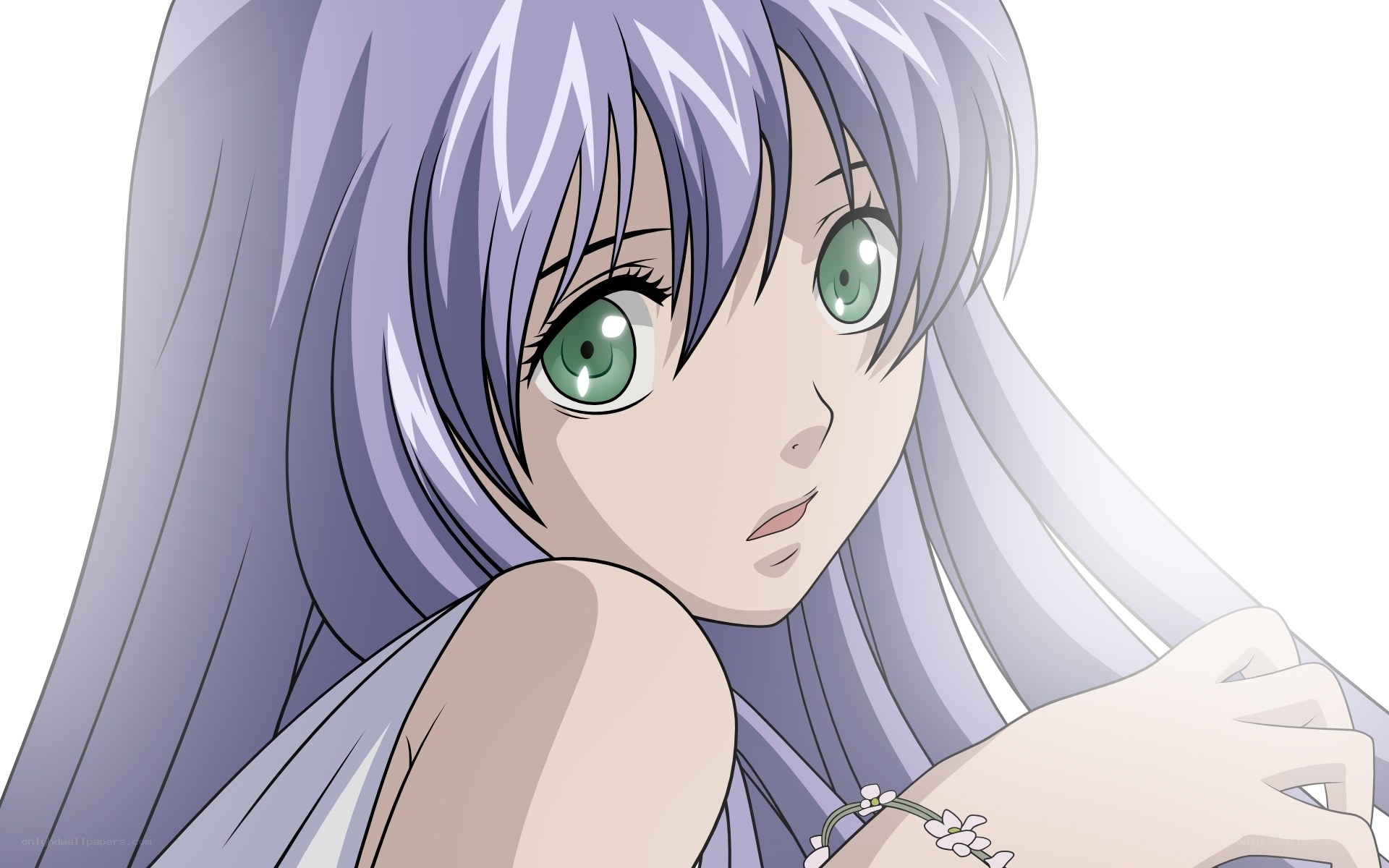 anime girl with purple hair