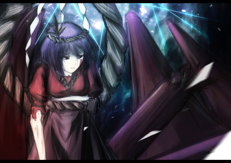 Anime girl with purple hair