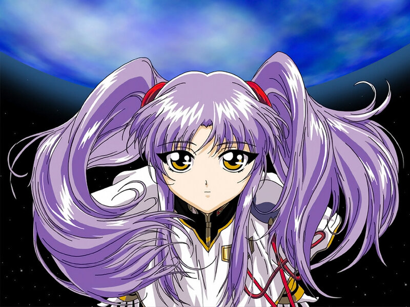 anime girl with purple hair