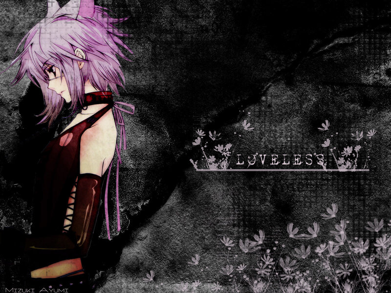 anime girl with purple hair
