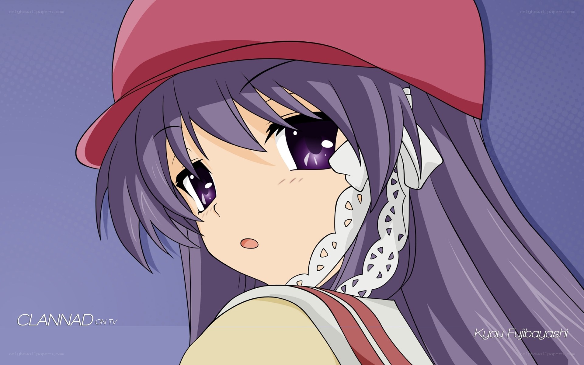 anime girl with purple hair