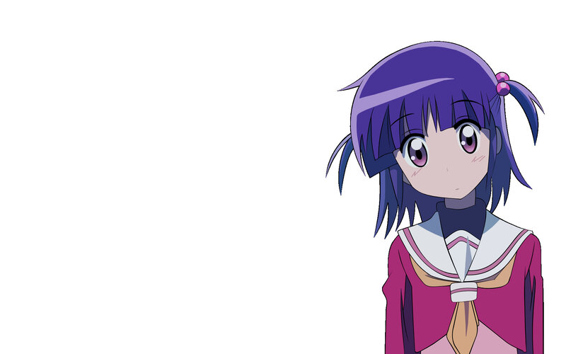 anime girl with purple hair