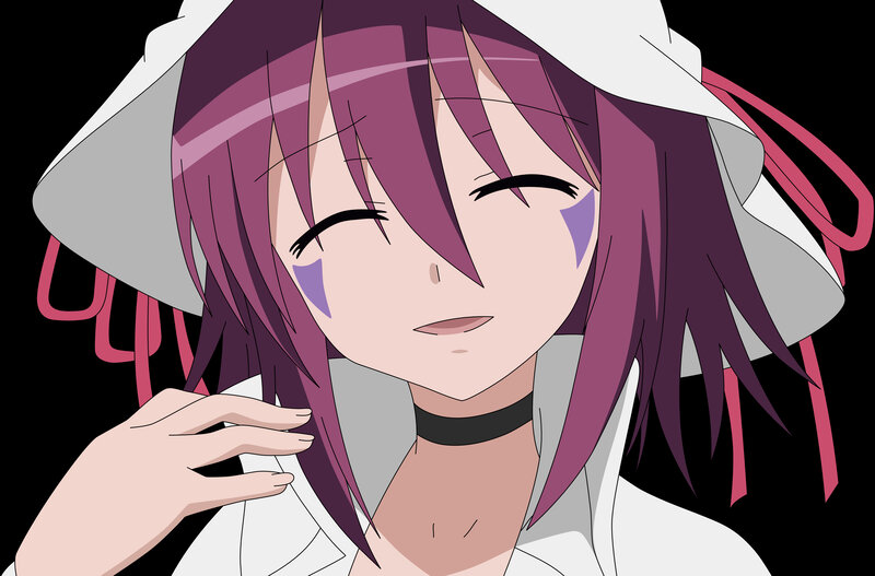 anime girl with purple hair