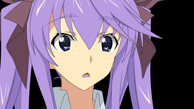 anime girl with purple hair