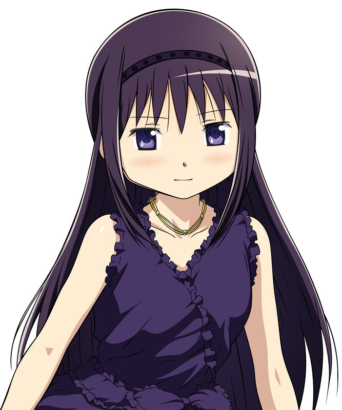 anime girl with purple hair