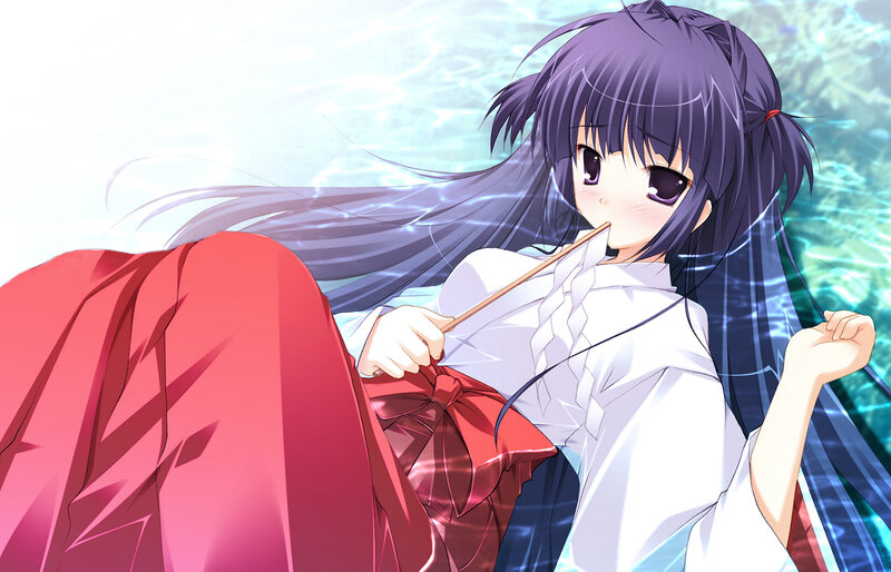 anime girl with purple hair