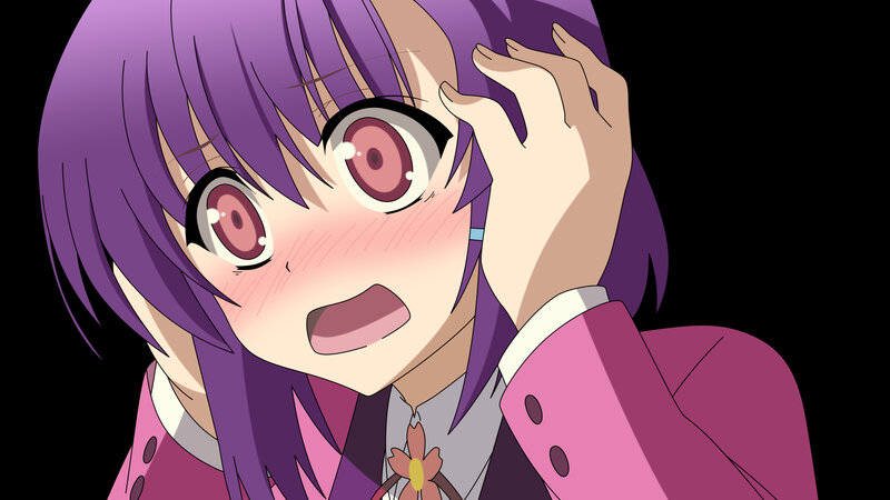 anime girl with purple hair