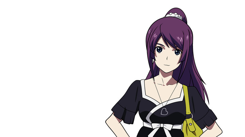 anime girl with purple hair