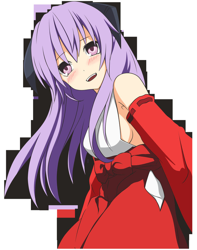 anime girl with purple hair