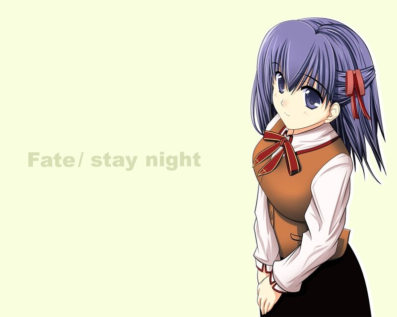 anime girl with purple hair