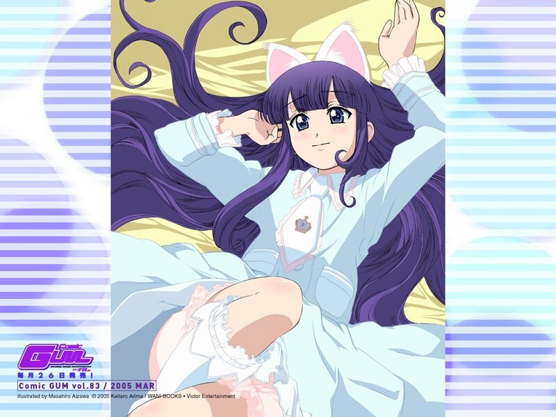 Anime girl with purple hair