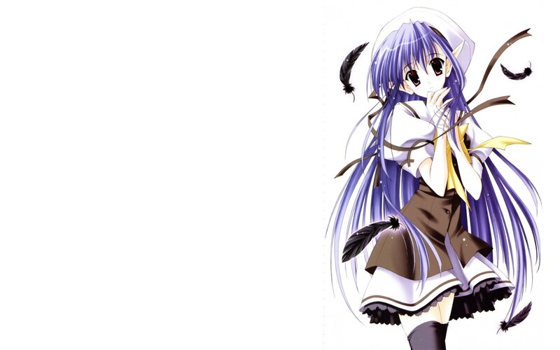anime girl with purple hair