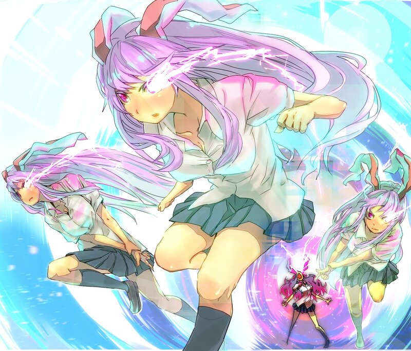 anime girl with purple hair
