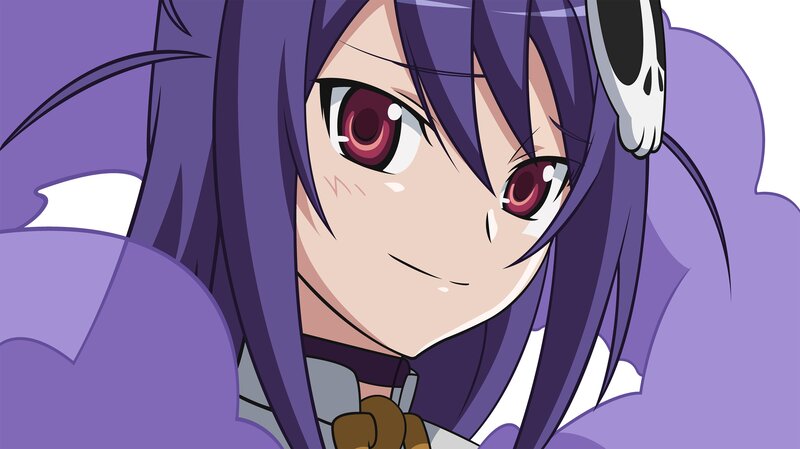 anime girl with purple hair