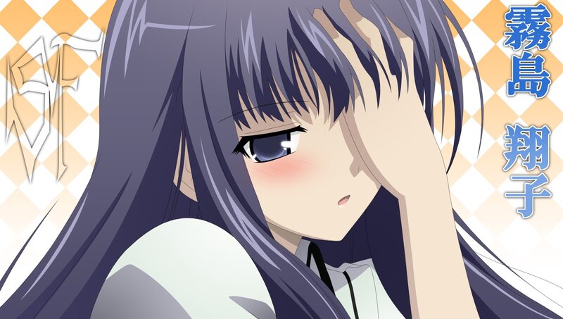 anime girl with purple hair