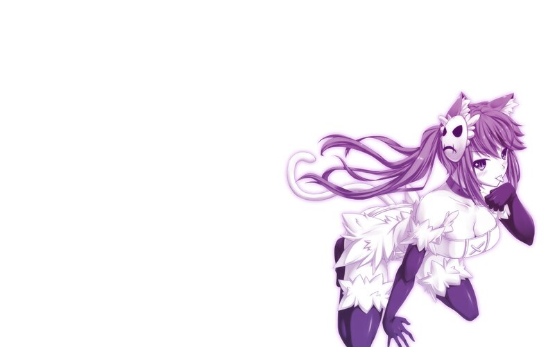 anime girl with purple hair