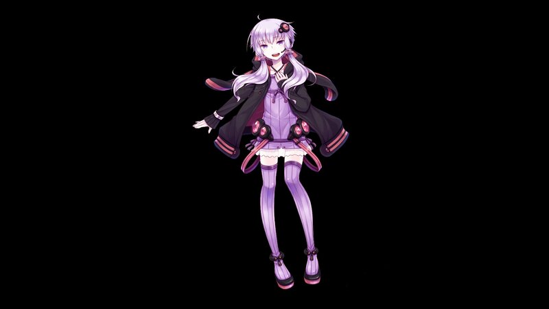 anime girl with purple hair