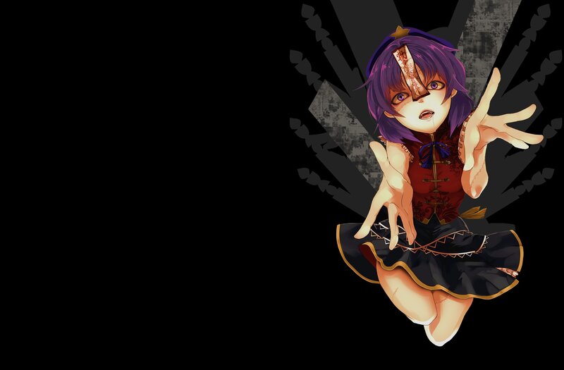anime girl with purple hair