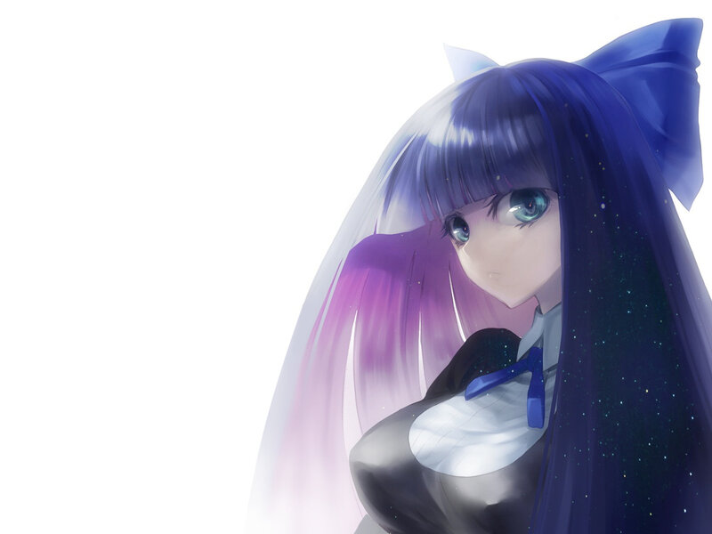 anime girl with purple hair