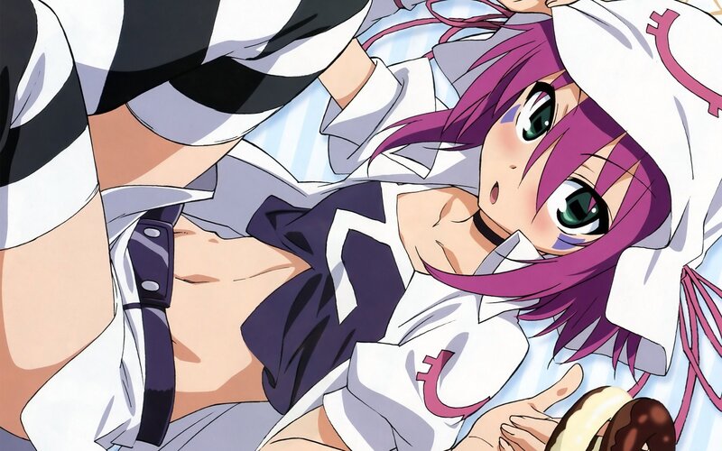 anime girl with purple hair