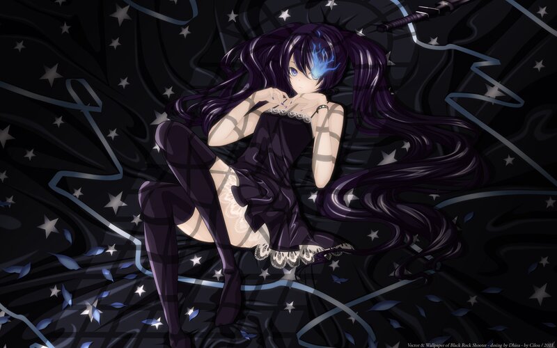 Anime girl with purple hair