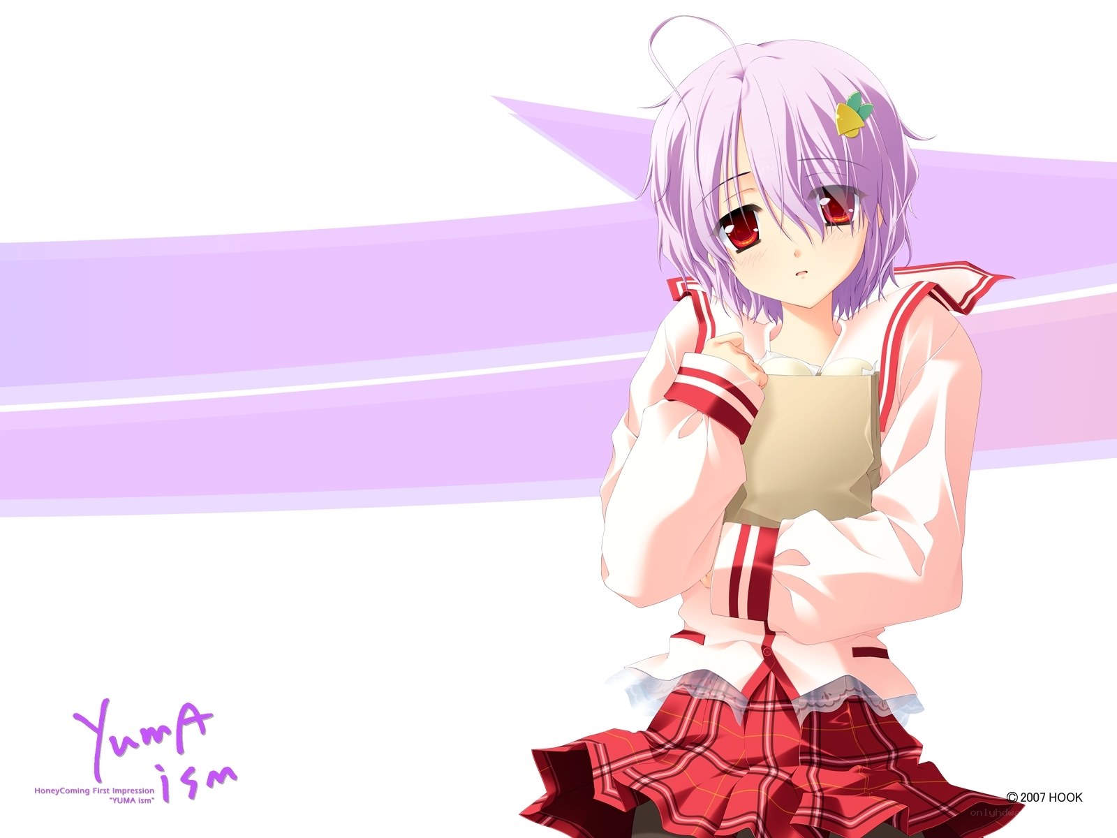 anime girl with purple hair