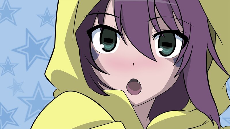 anime girl with purple hair