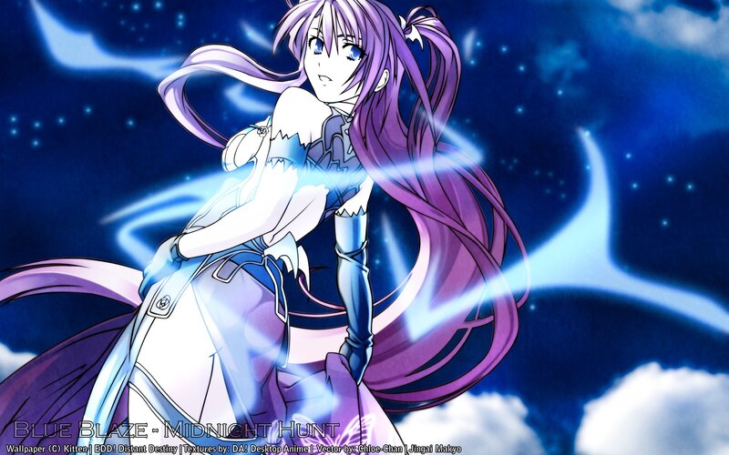 anime girl with purple hair