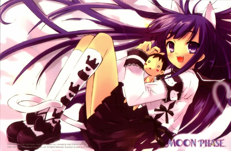 Anime girl with purple hair