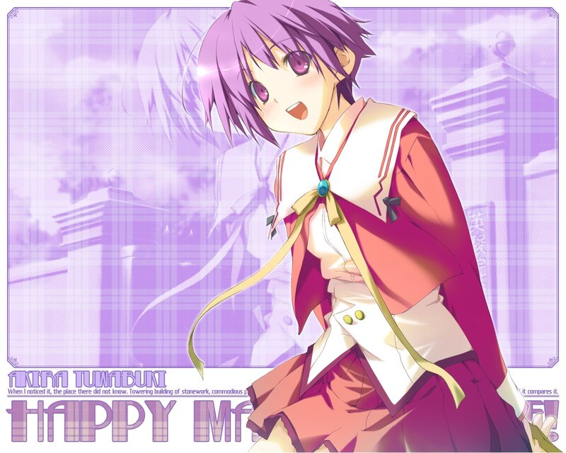 Anime girl with purple hair