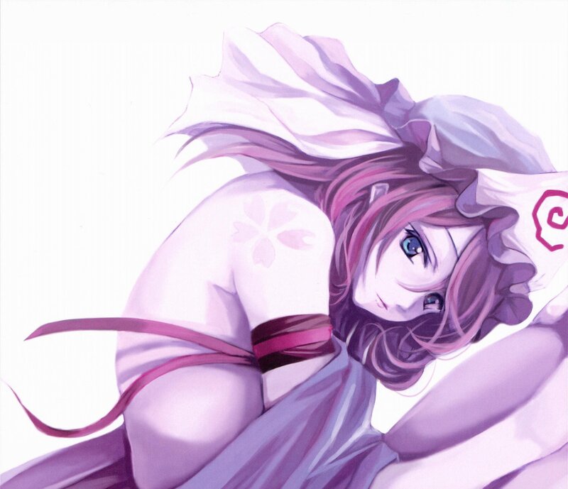 anime girl with purple hair