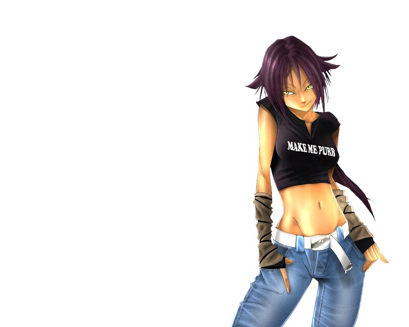 anime girl with purple hair