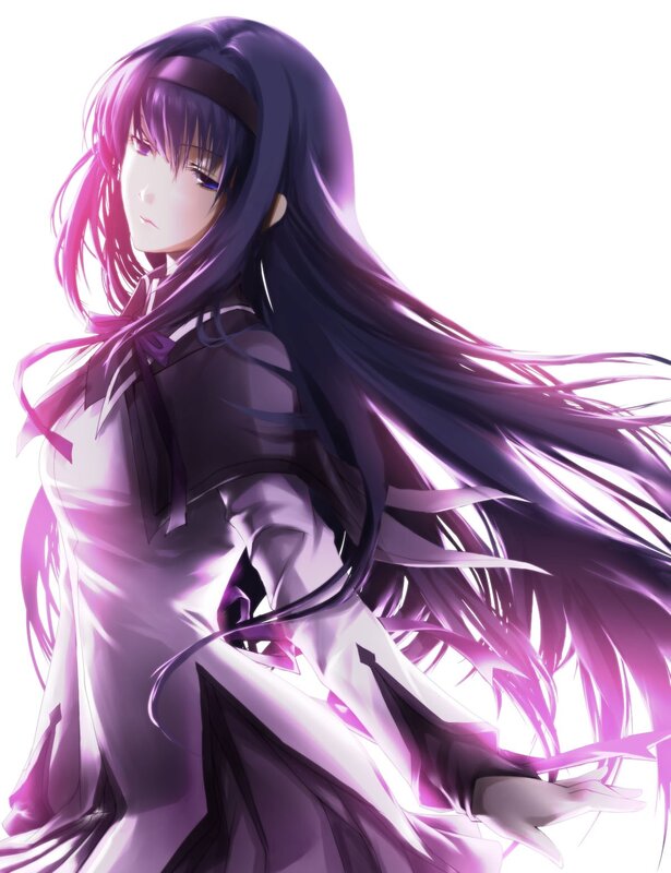 anime girl with purple hair