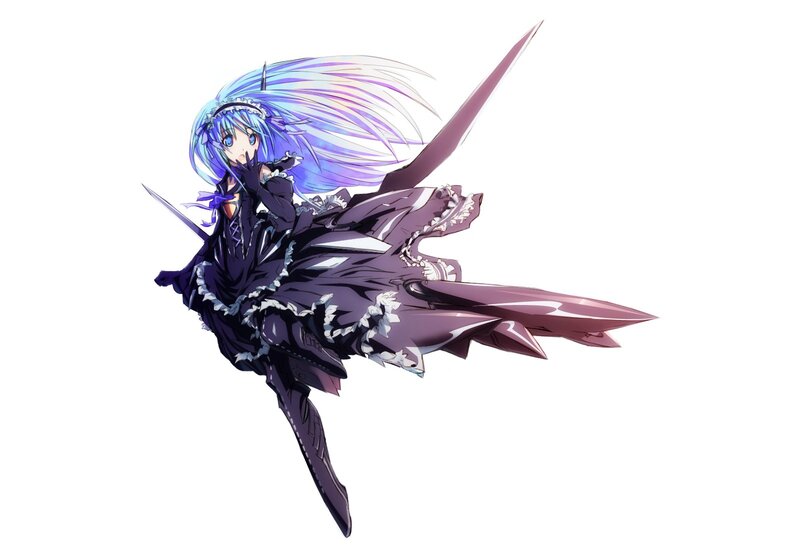 anime girl with purple hair