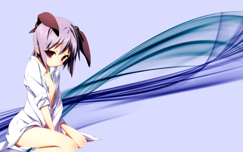 anime girl with purple hair