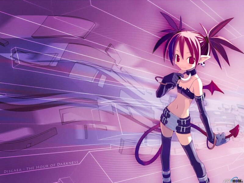 Anime girl with purple hair