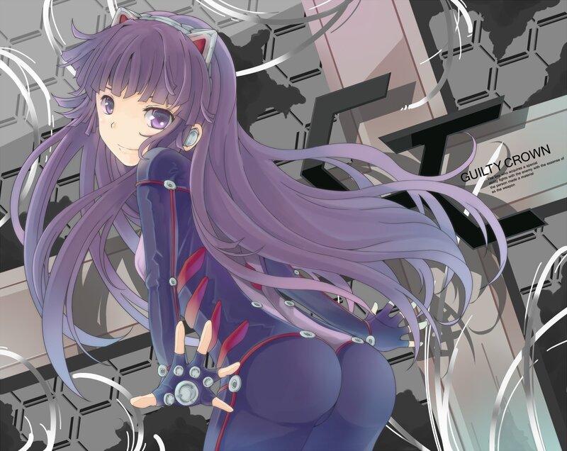 anime girl with purple hair
