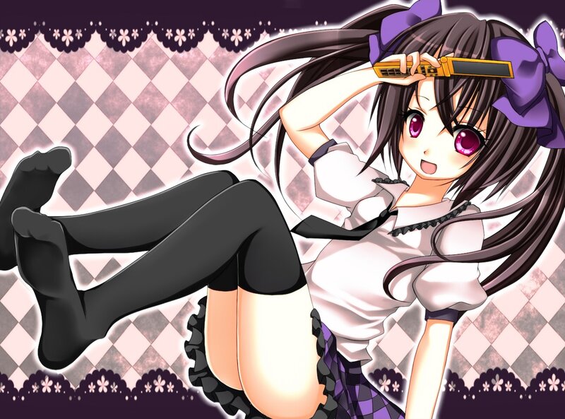 anime girl with purple hair