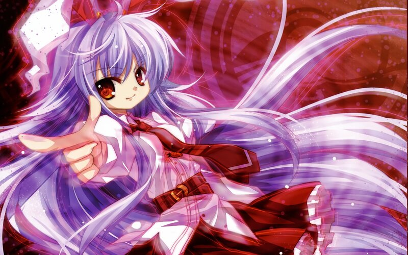 anime girl with purple hair