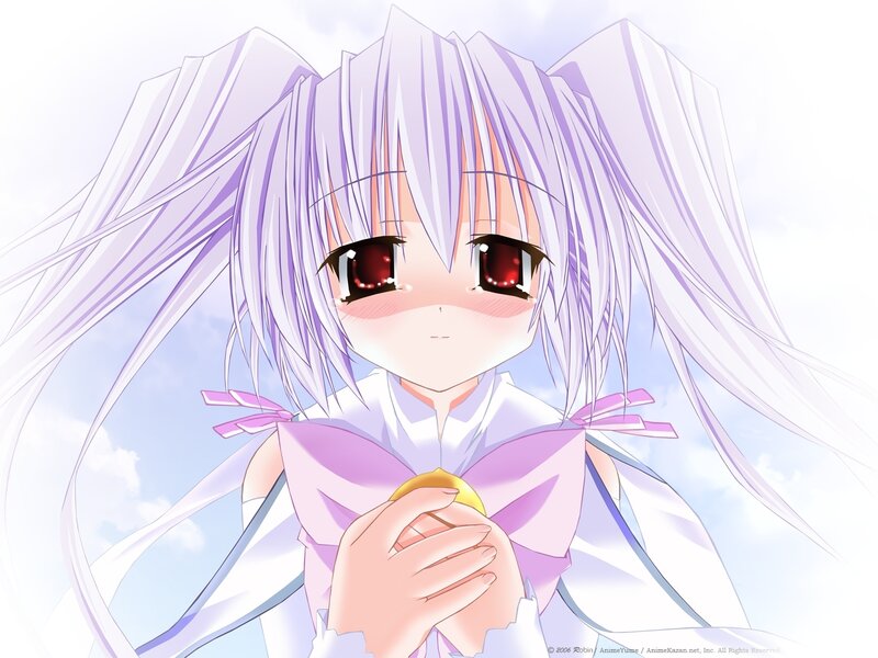 anime girl with purple hair