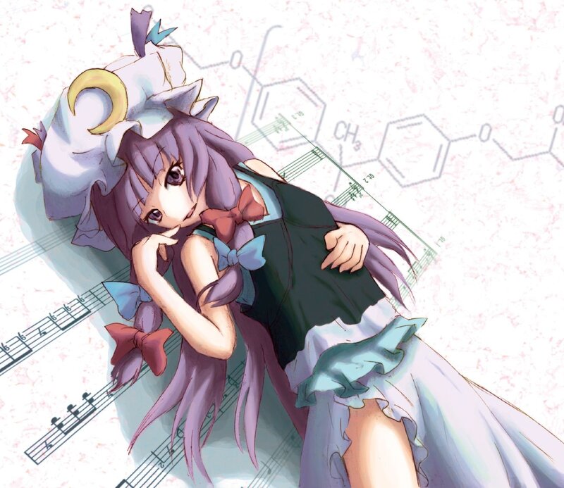 anime girl with purple hair