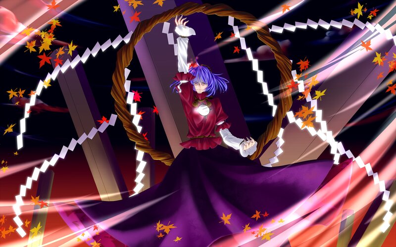 anime girl with purple hair