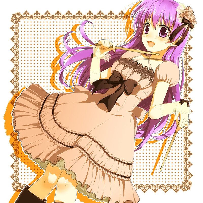 anime girl with purple hair