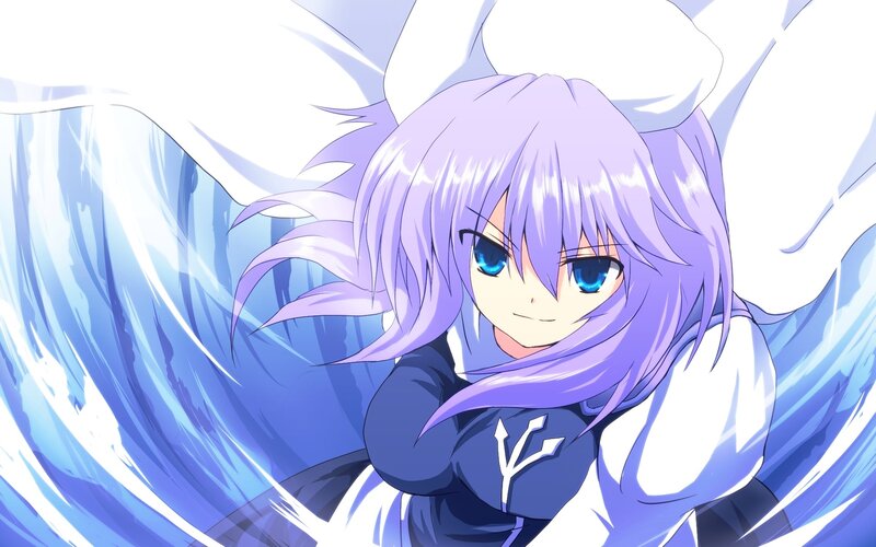anime girl with purple hair