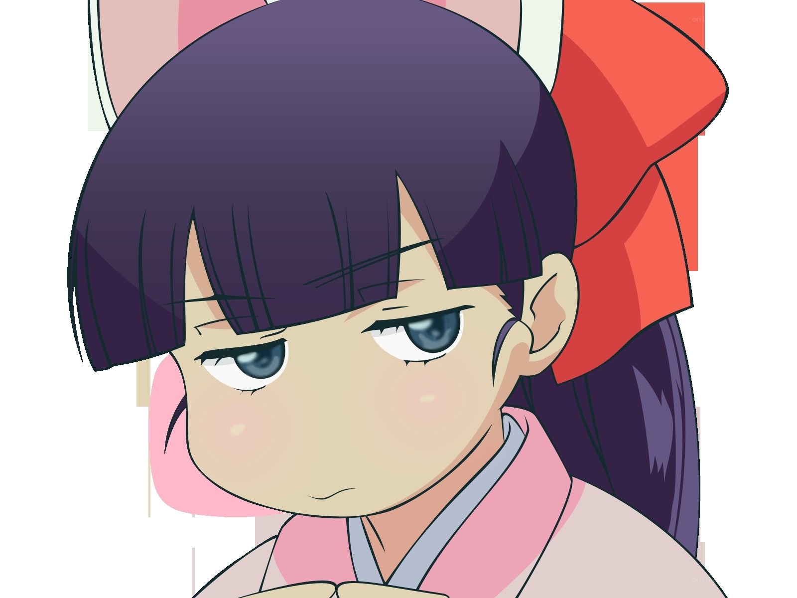 anime girl with purple hair