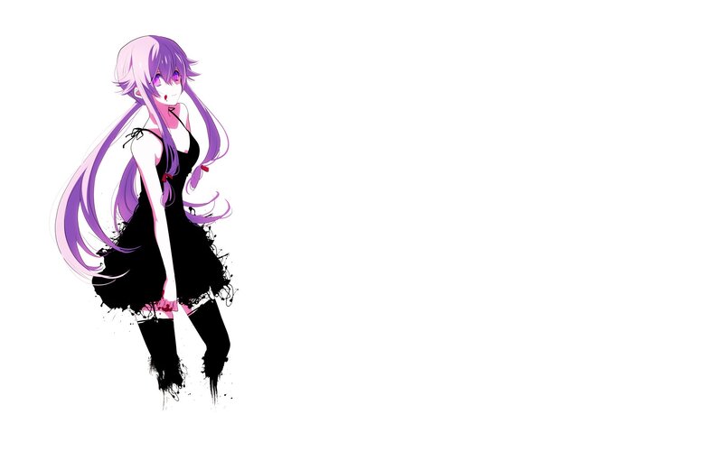 anime girl with purple hair