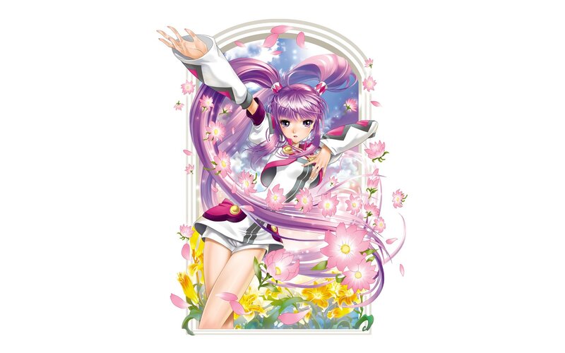 anime girl with purple hair