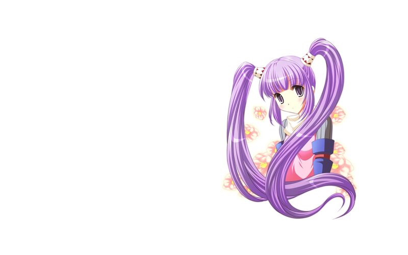 anime girl with purple hair